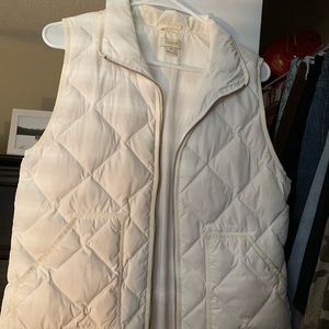 J crew white puffer vest